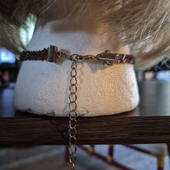 Brown Beaded Choker Necklace - Picture 3 of 3